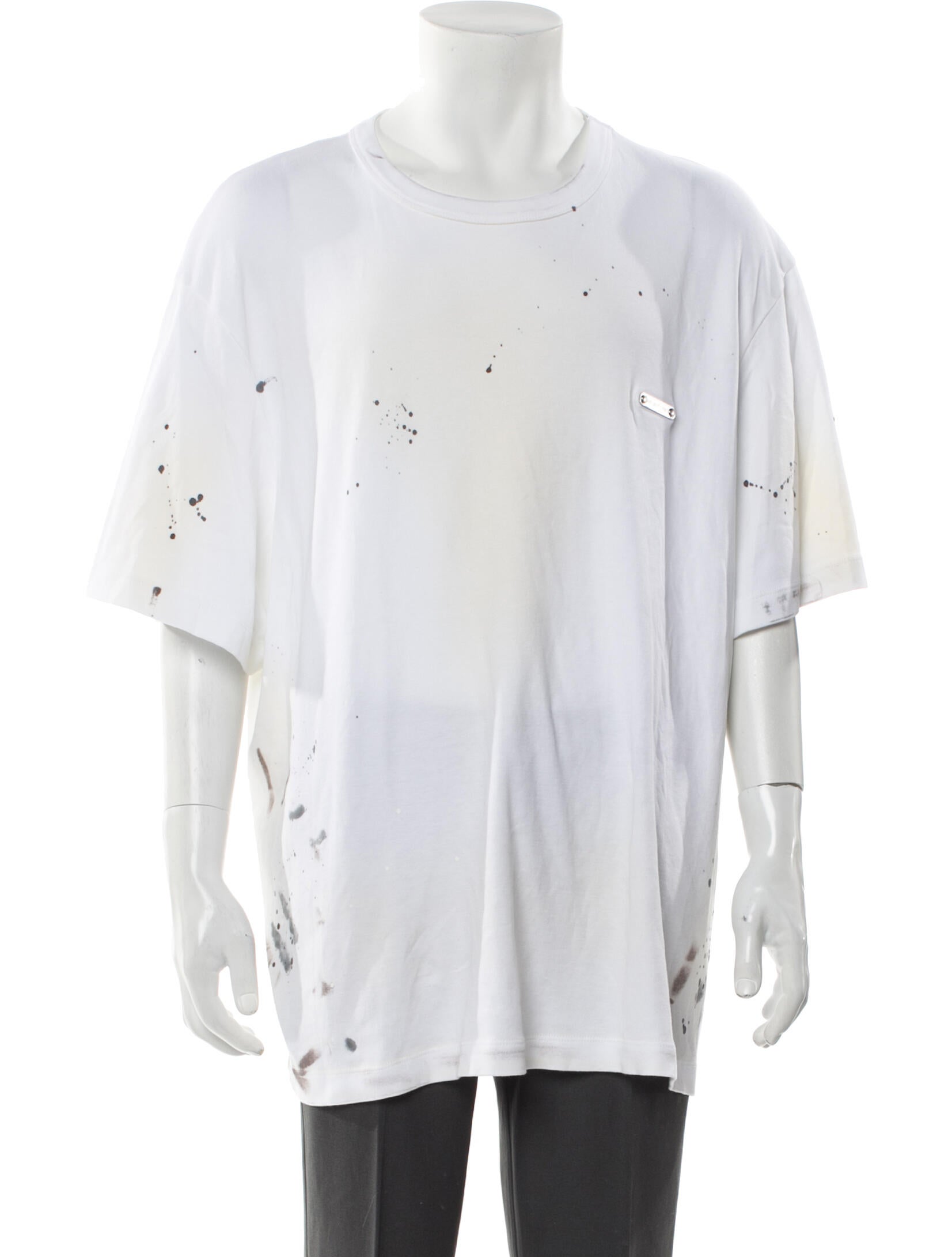 Helmut Lang Tie-Dye Print Scoop Neck T-Shirt