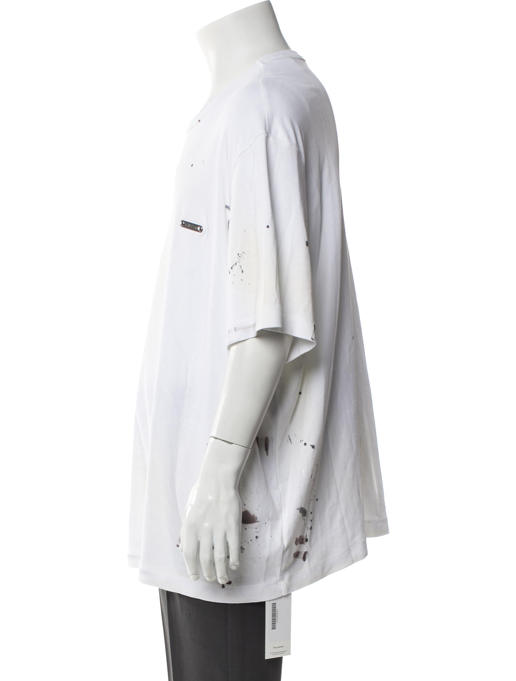 Helmut Lang Tie-Dye Print Scoop Neck T-Shirt