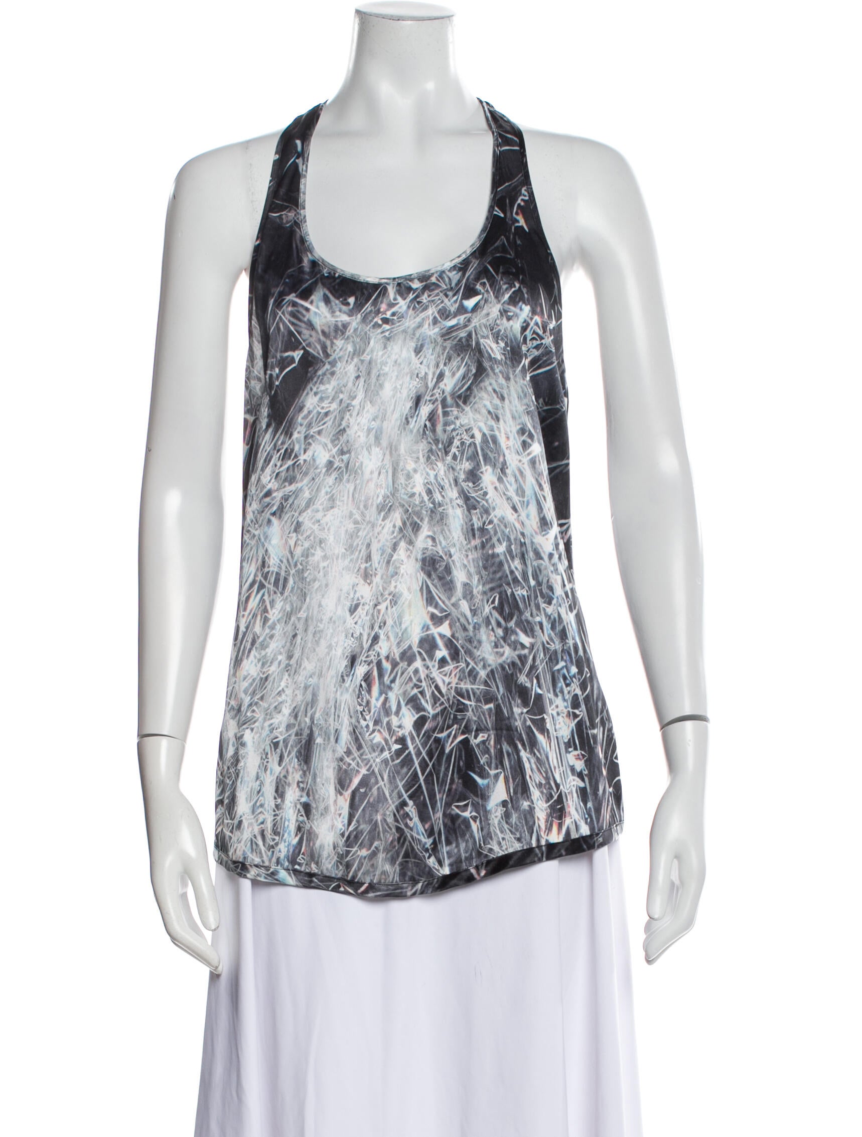 Helmut Lang Silk Printed Top