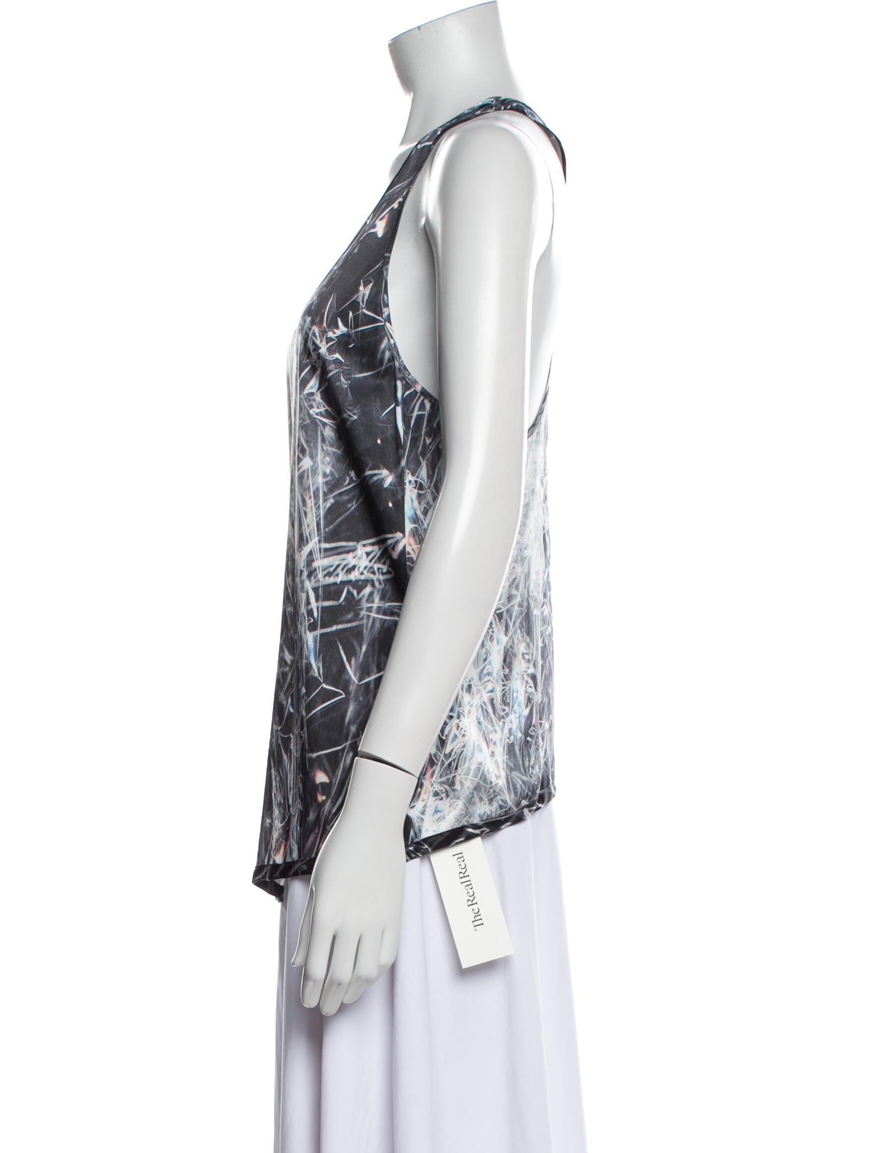 Helmut Lang Silk Printed Top