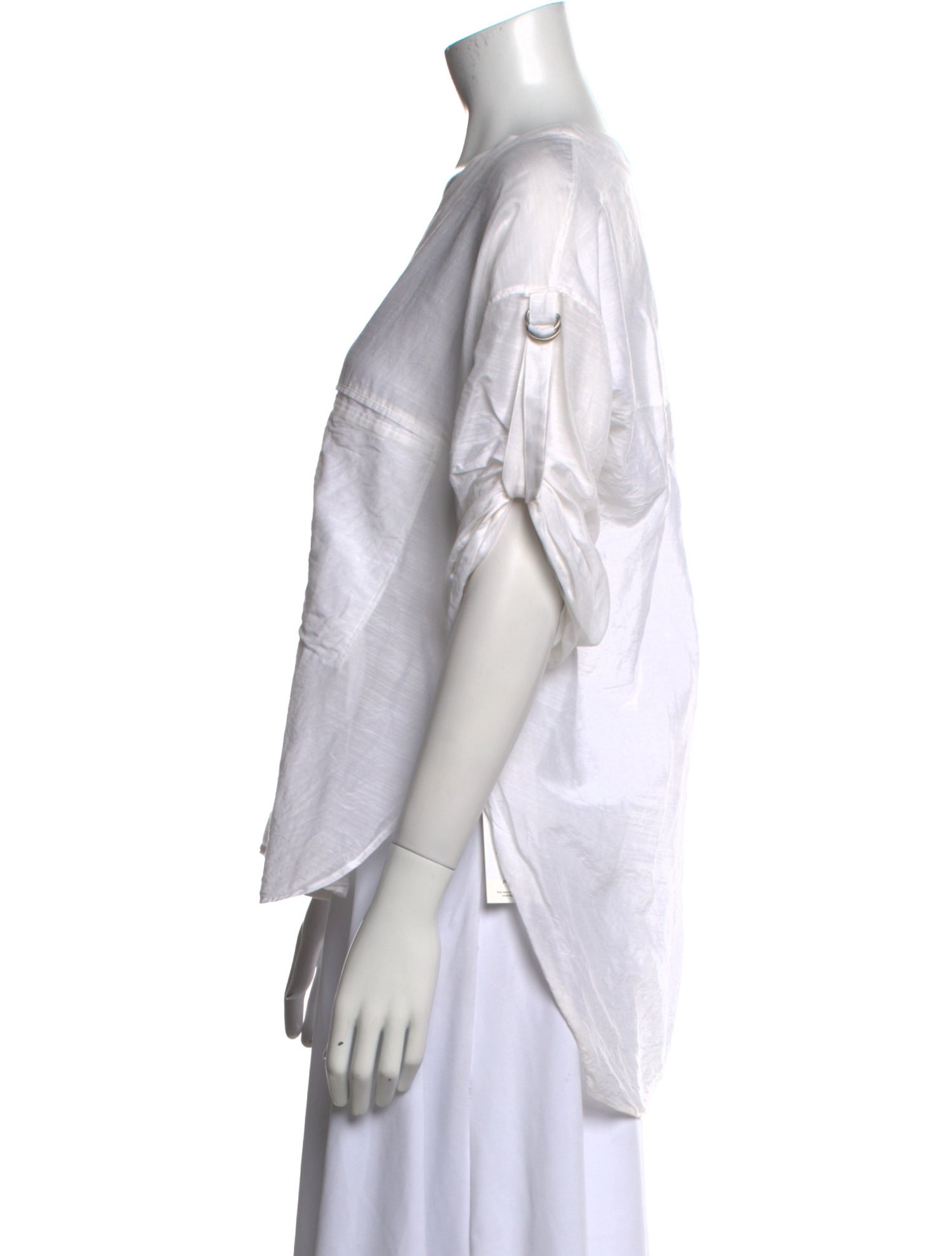 Helmut Lang V-Neck Three-Quarter Sleeve Blouse