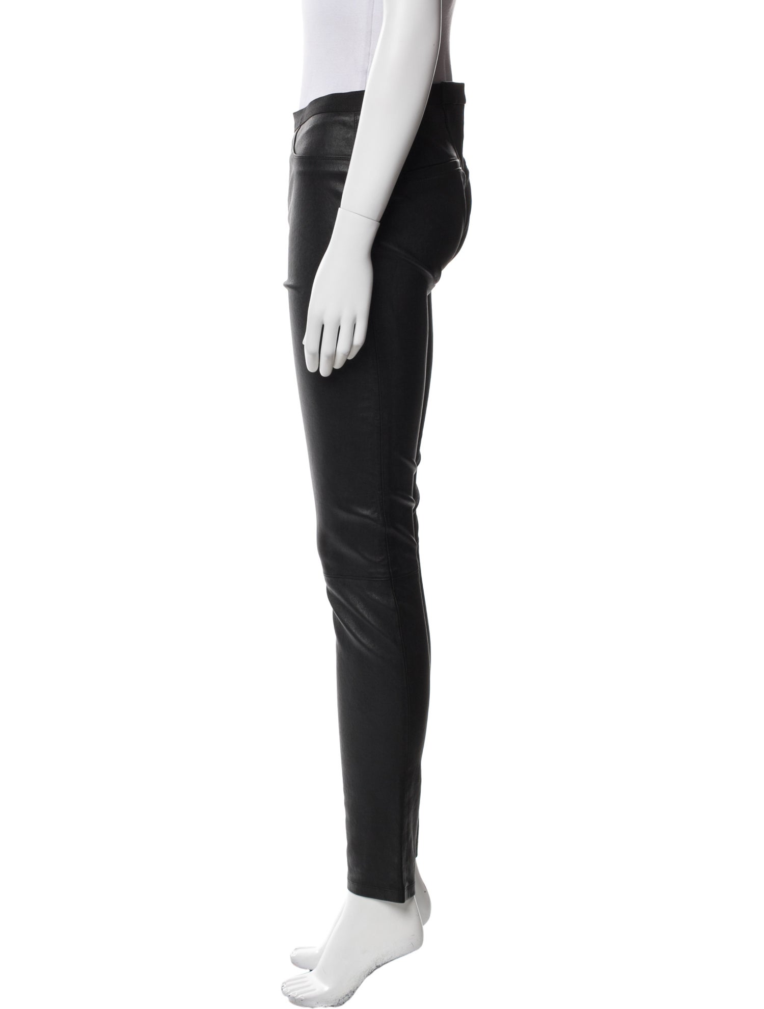 Helmut Lang Lamb Leather Skinny Leg Pants