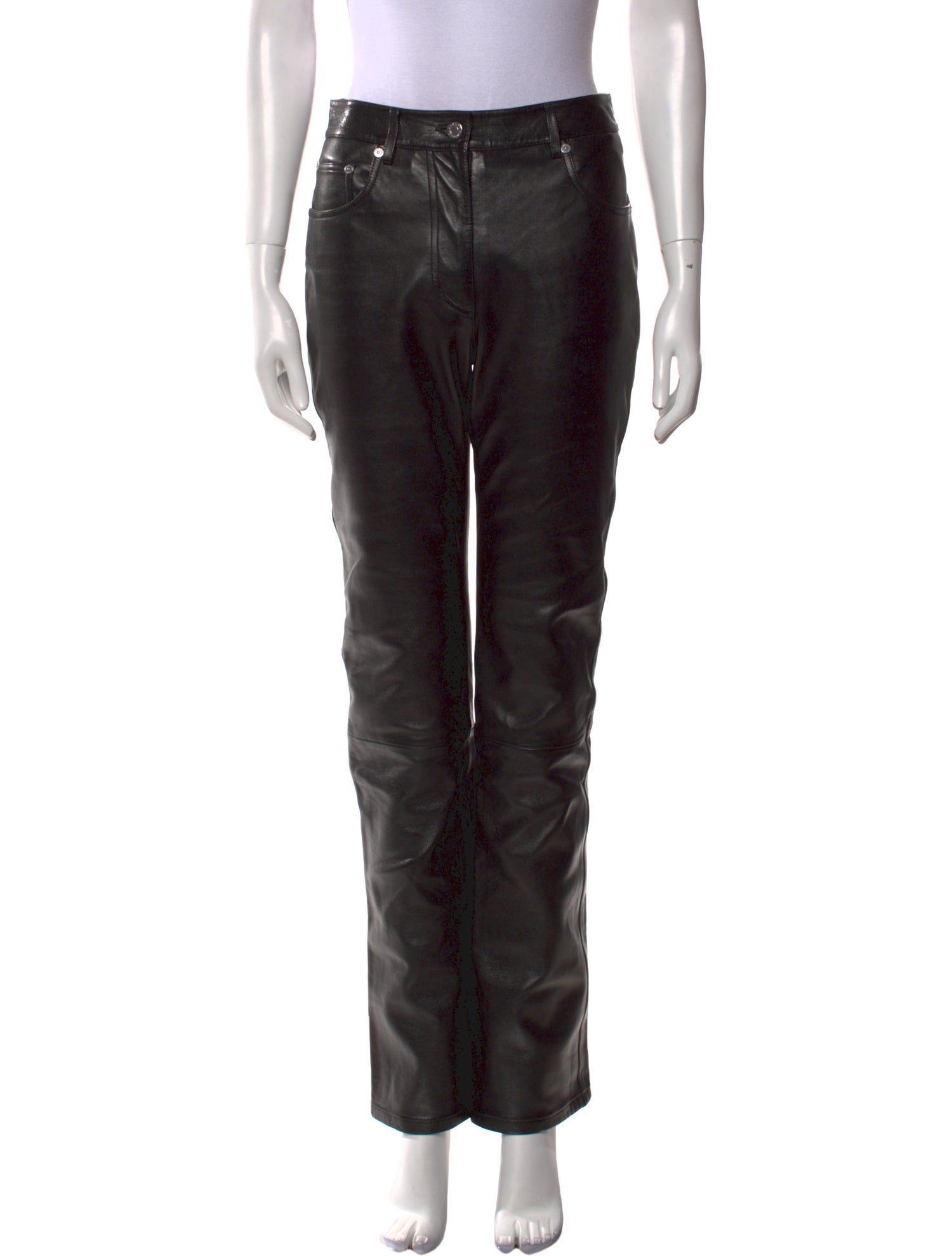 Helmut Lang Lamb Leather Straight Leg Pants