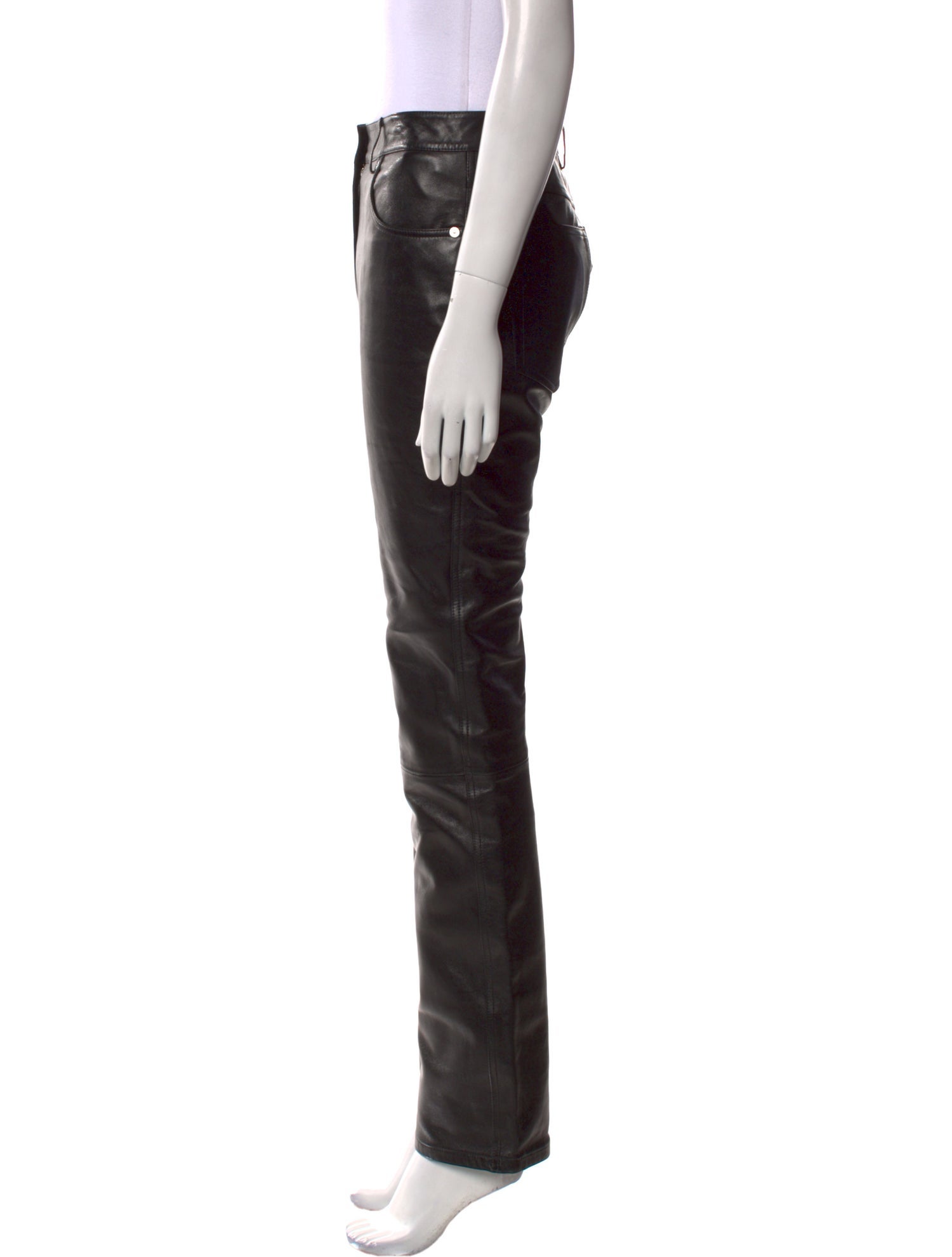 Helmut Lang Lamb Leather Straight Leg Pants