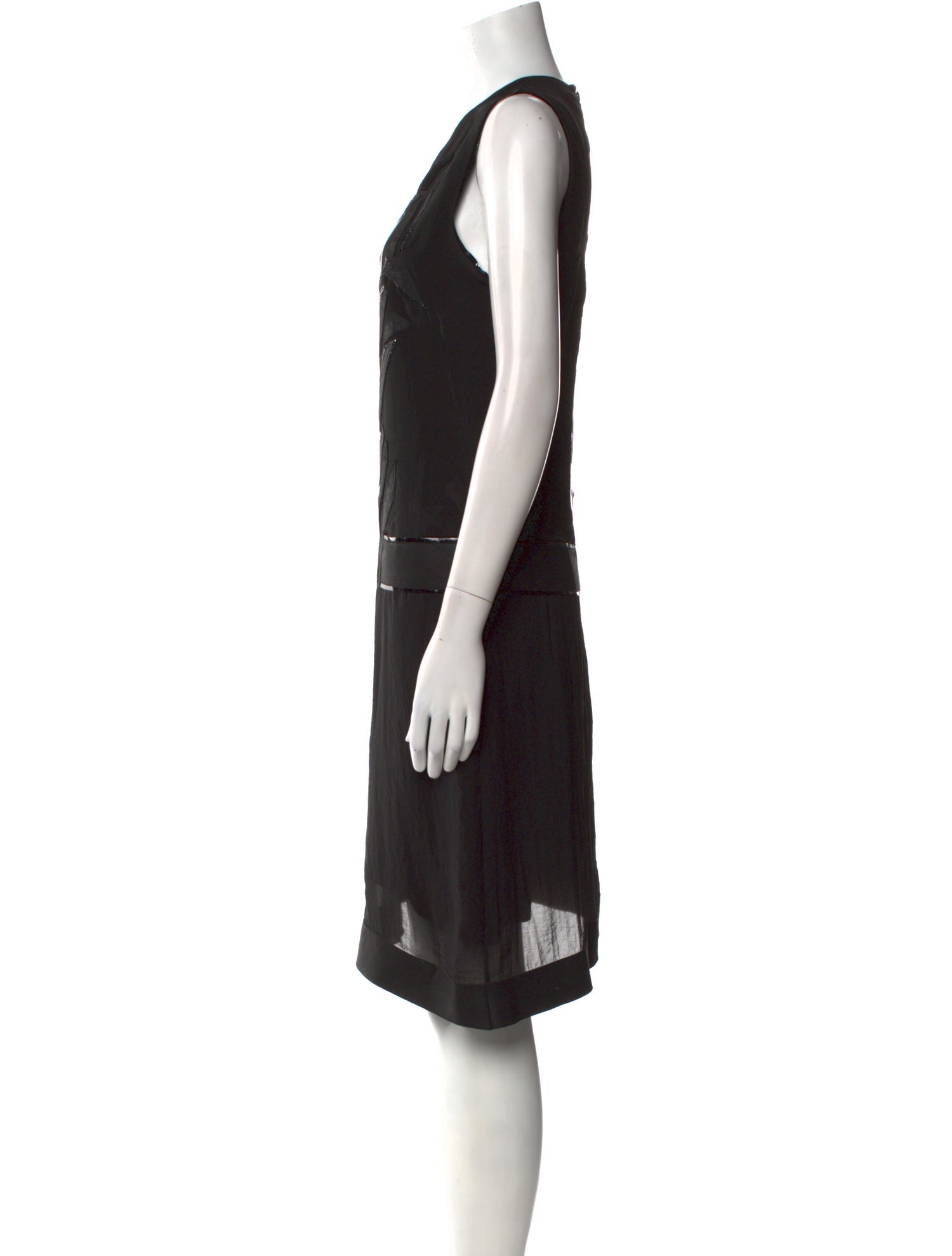 Helmut Lang V-Neck Knee-Length Dress