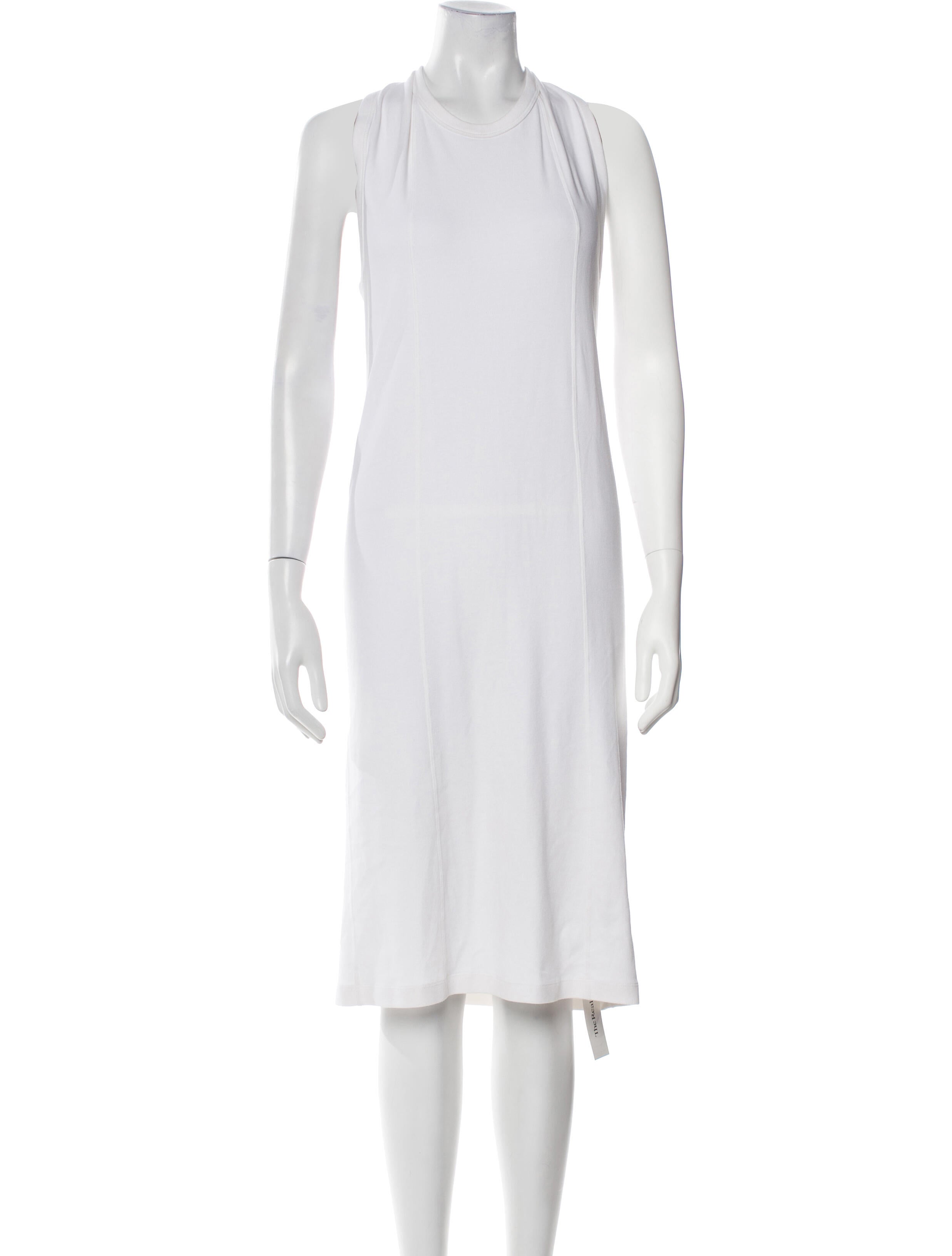 Helmut Lang Crew Neck Midi Length Dress