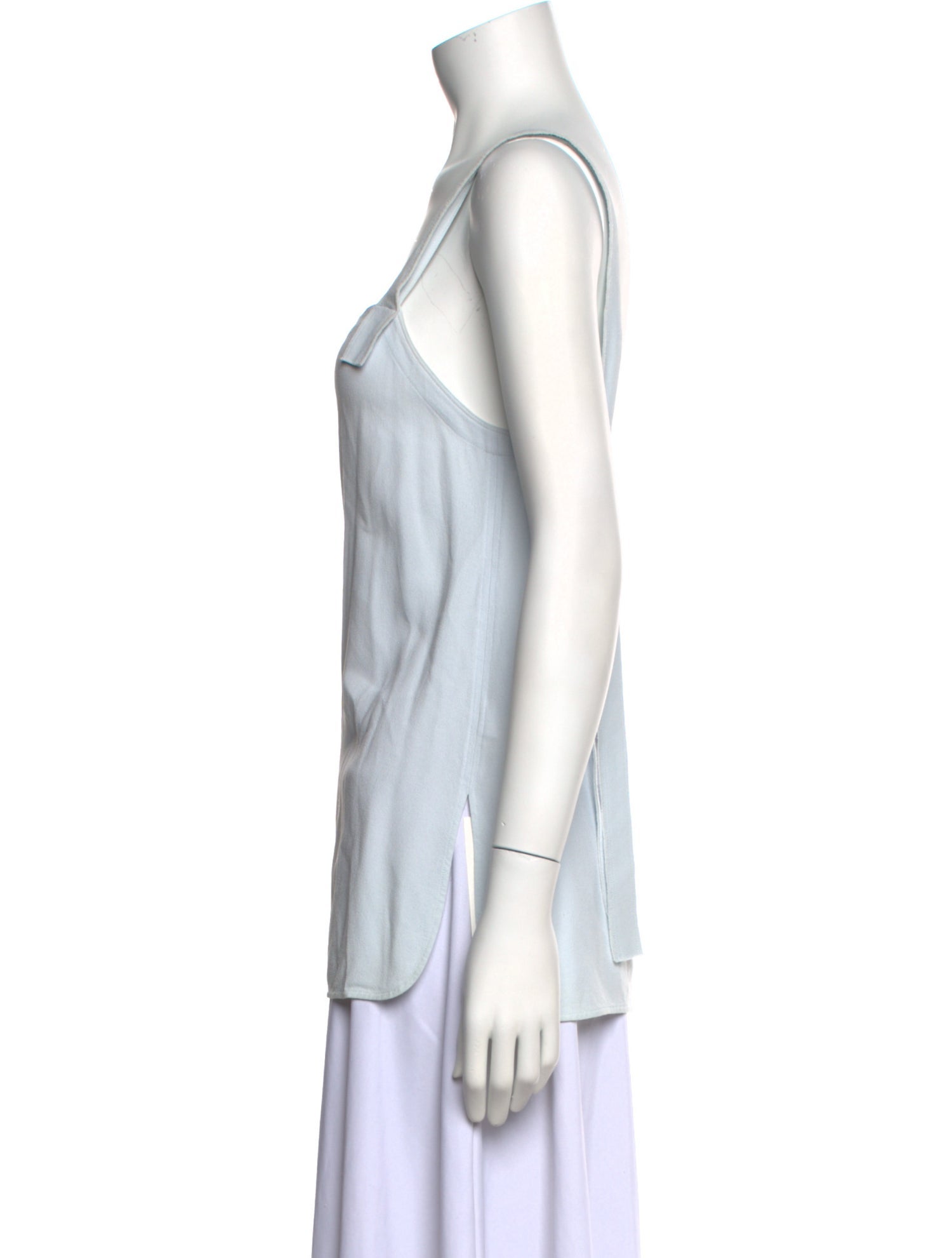 Helmut Lang Square Neckline Sleeveless Top