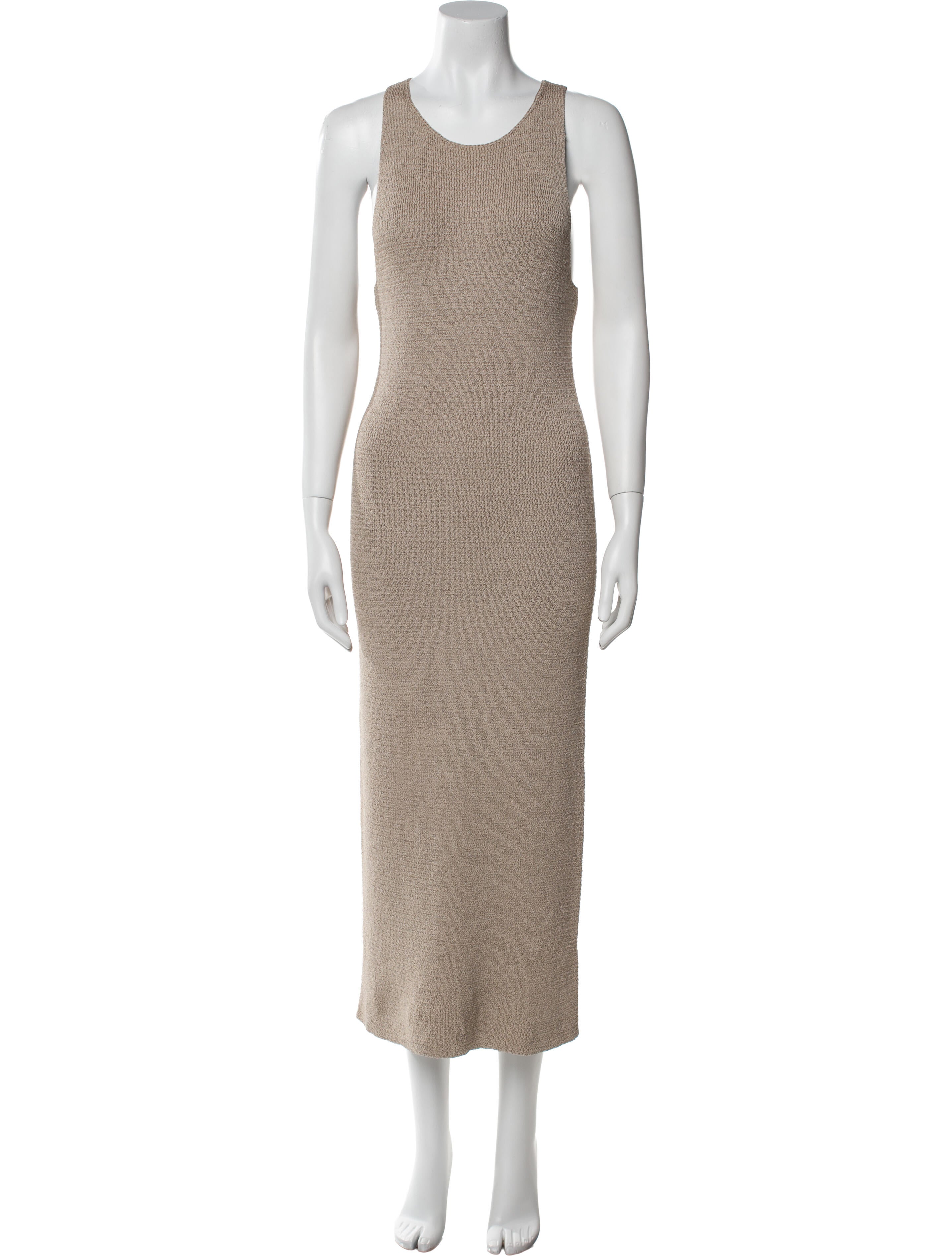 Helmut Lang Scoop Neck Midi Length Dress