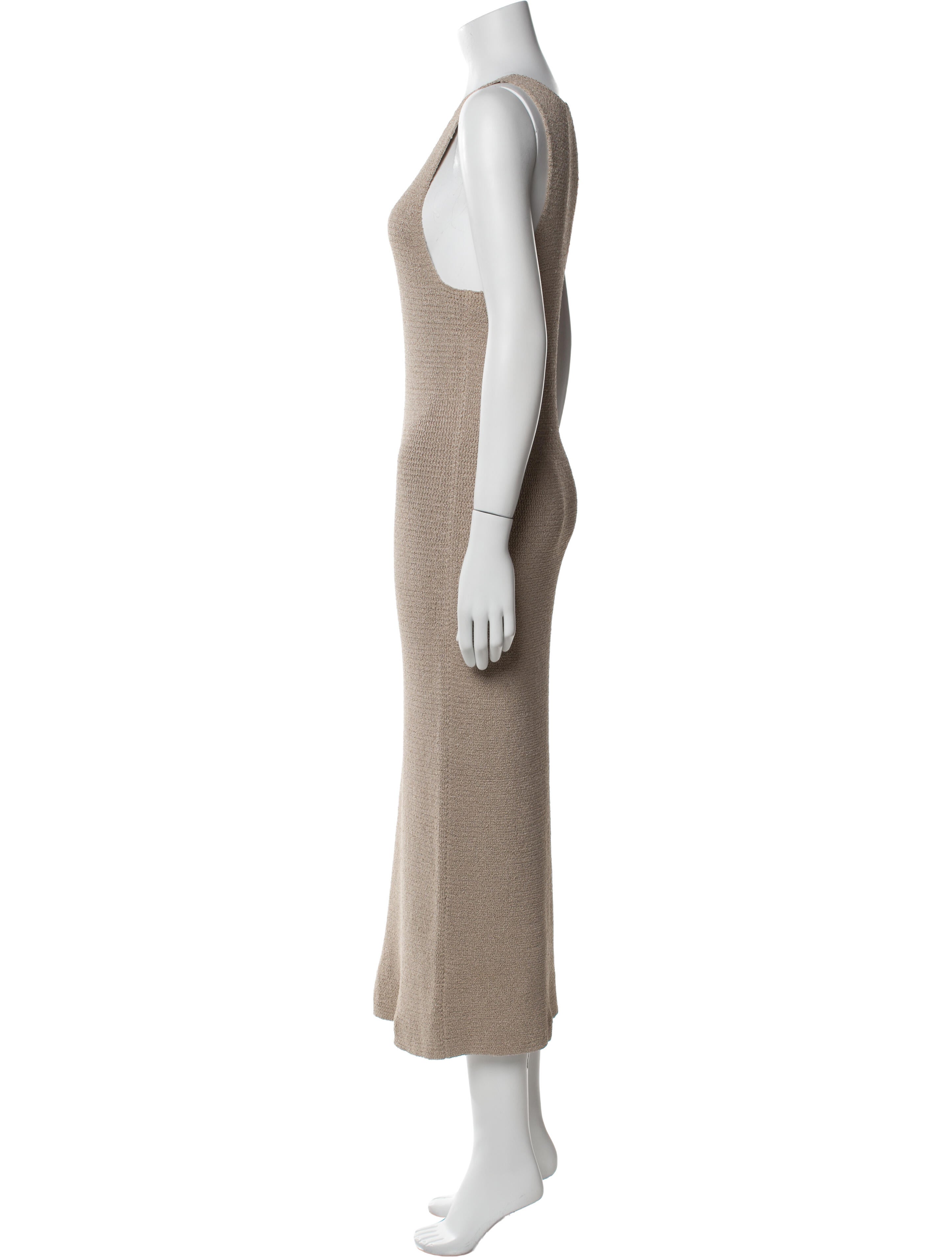 Helmut Lang Scoop Neck Midi Length Dress