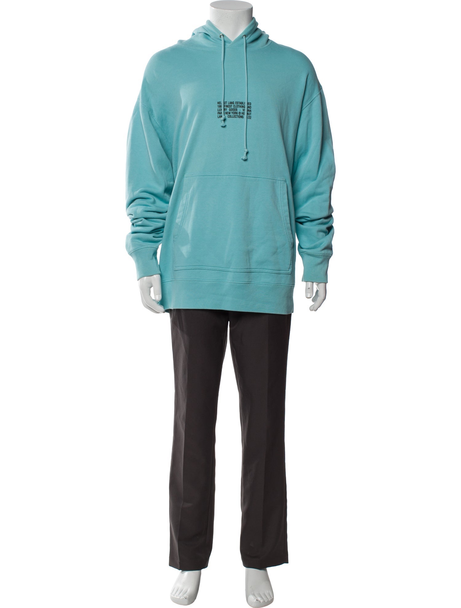 Helmut Lang Graphic Print Crew Neck Hoodie