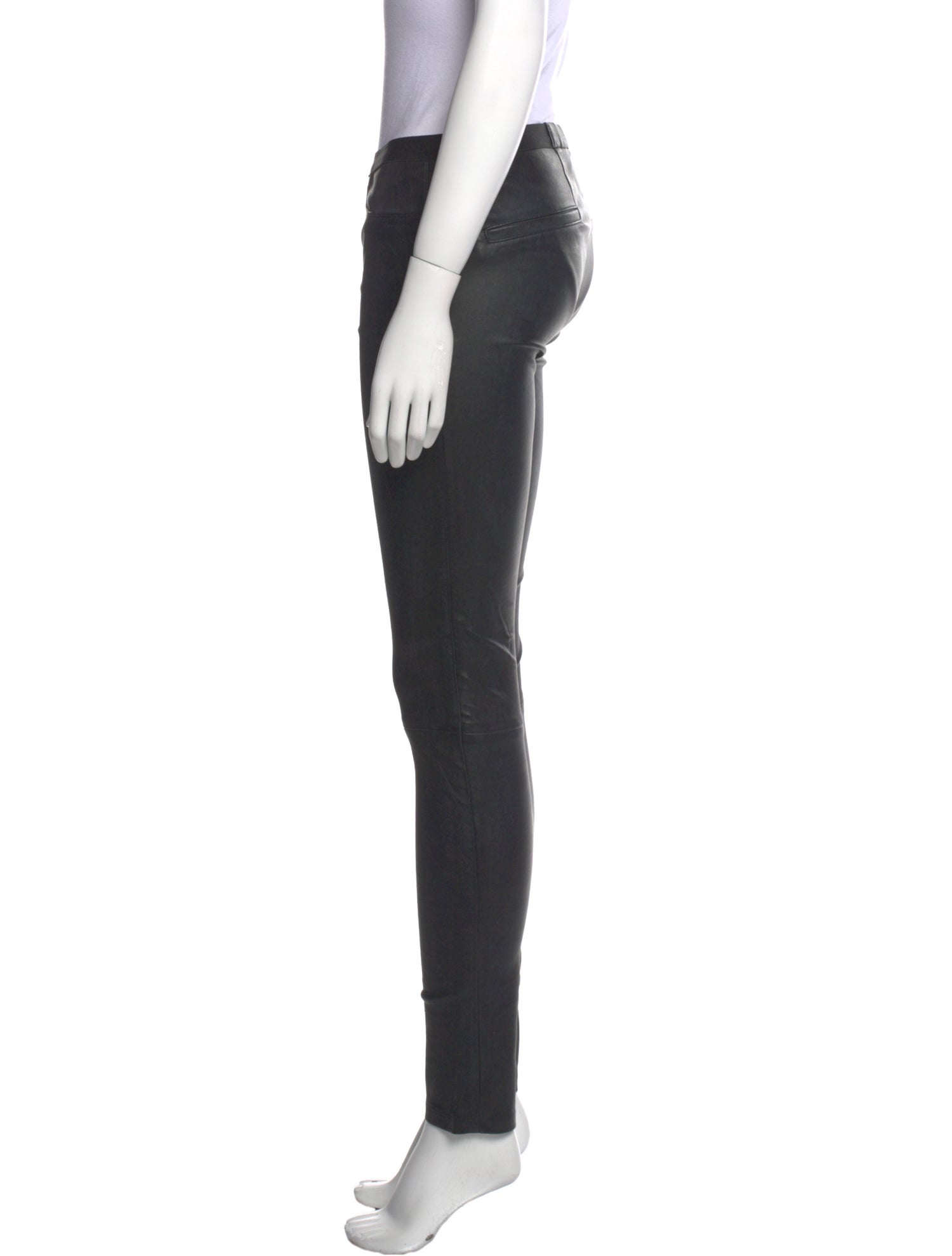 Helmut Lang Lamb Leather Skinny Leg Pants