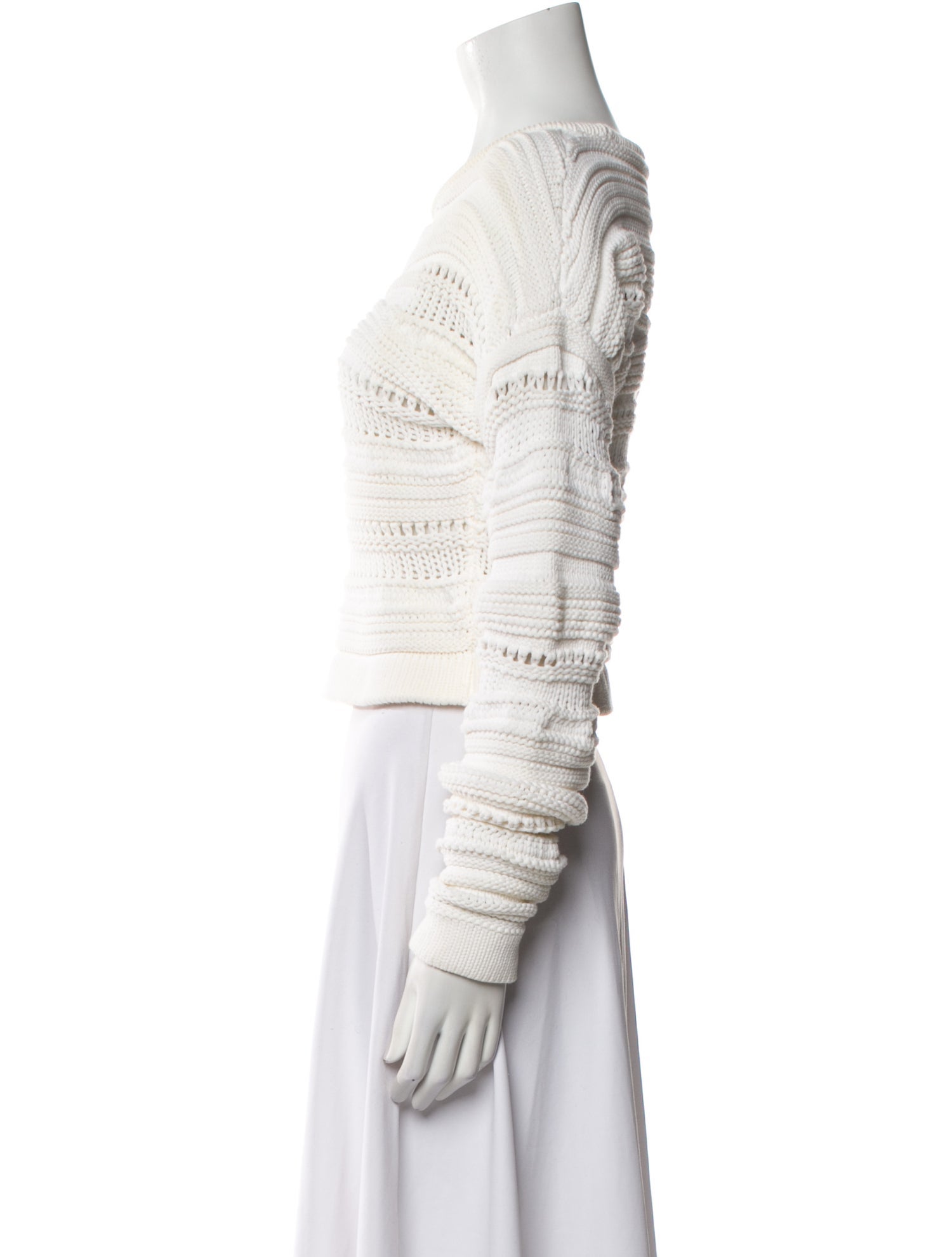 Helmut Lang Striped Bateau Neckline Sweater