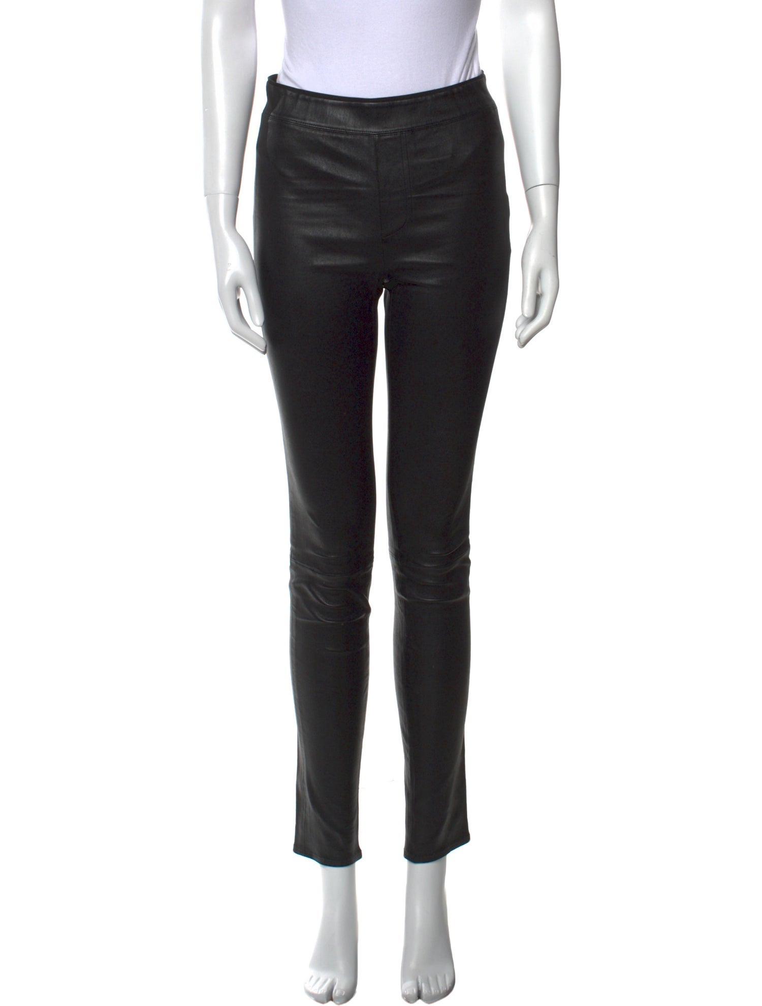 Helmut Lang Lamb Leather Skinny Leg Pants