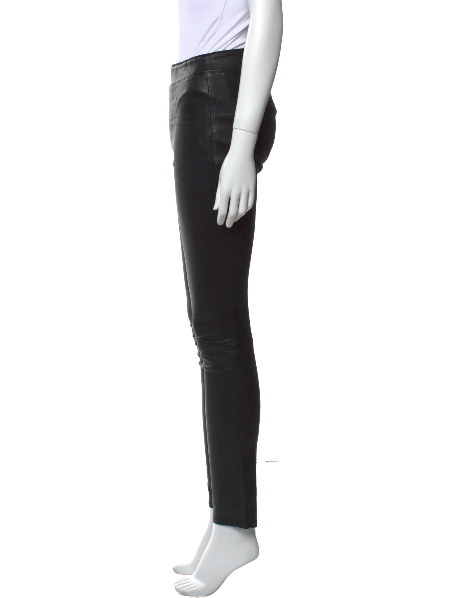 Helmut Lang Lamb Leather Skinny Leg Pants