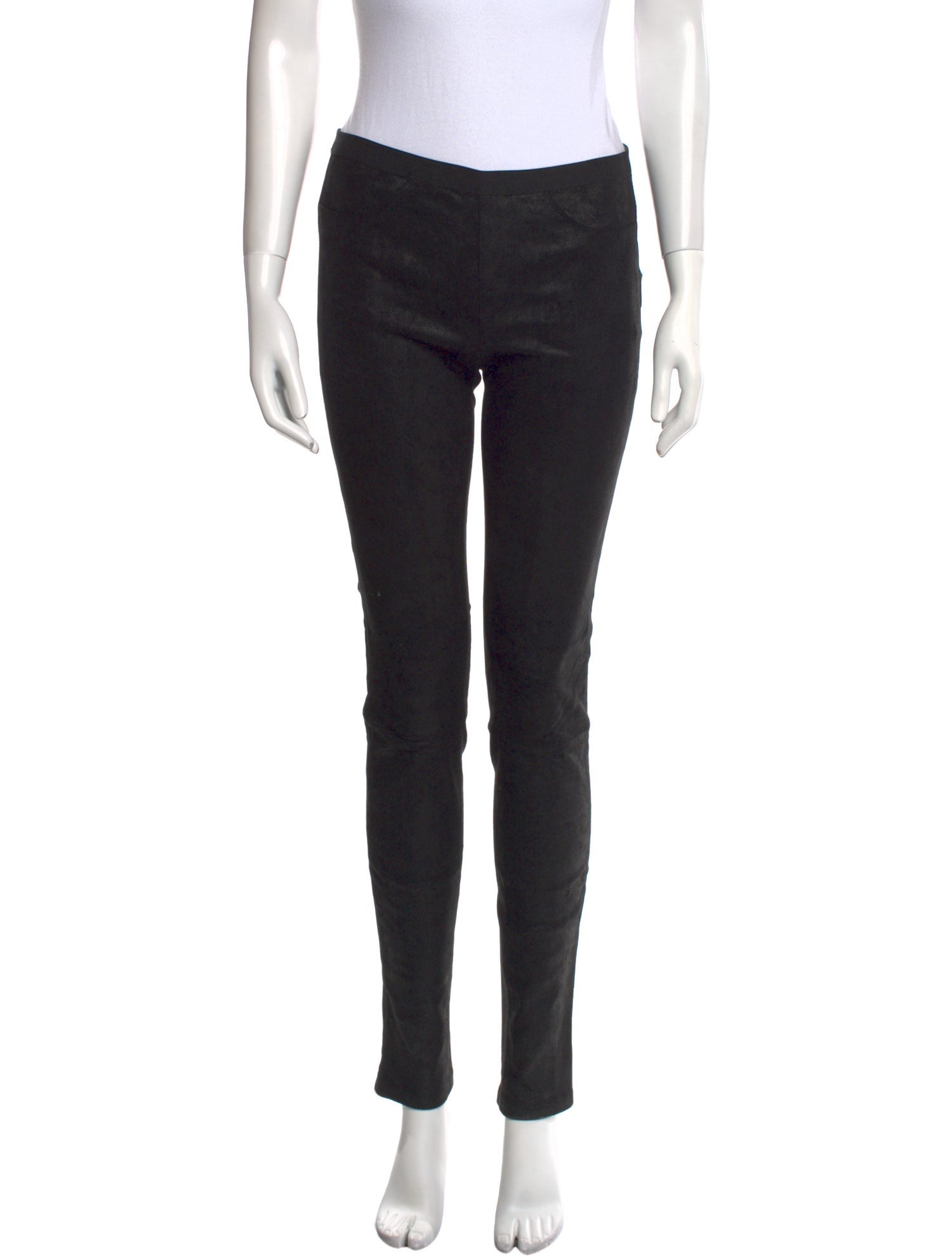 Helmut Lang Lamb Leather Skinny Leg Pants