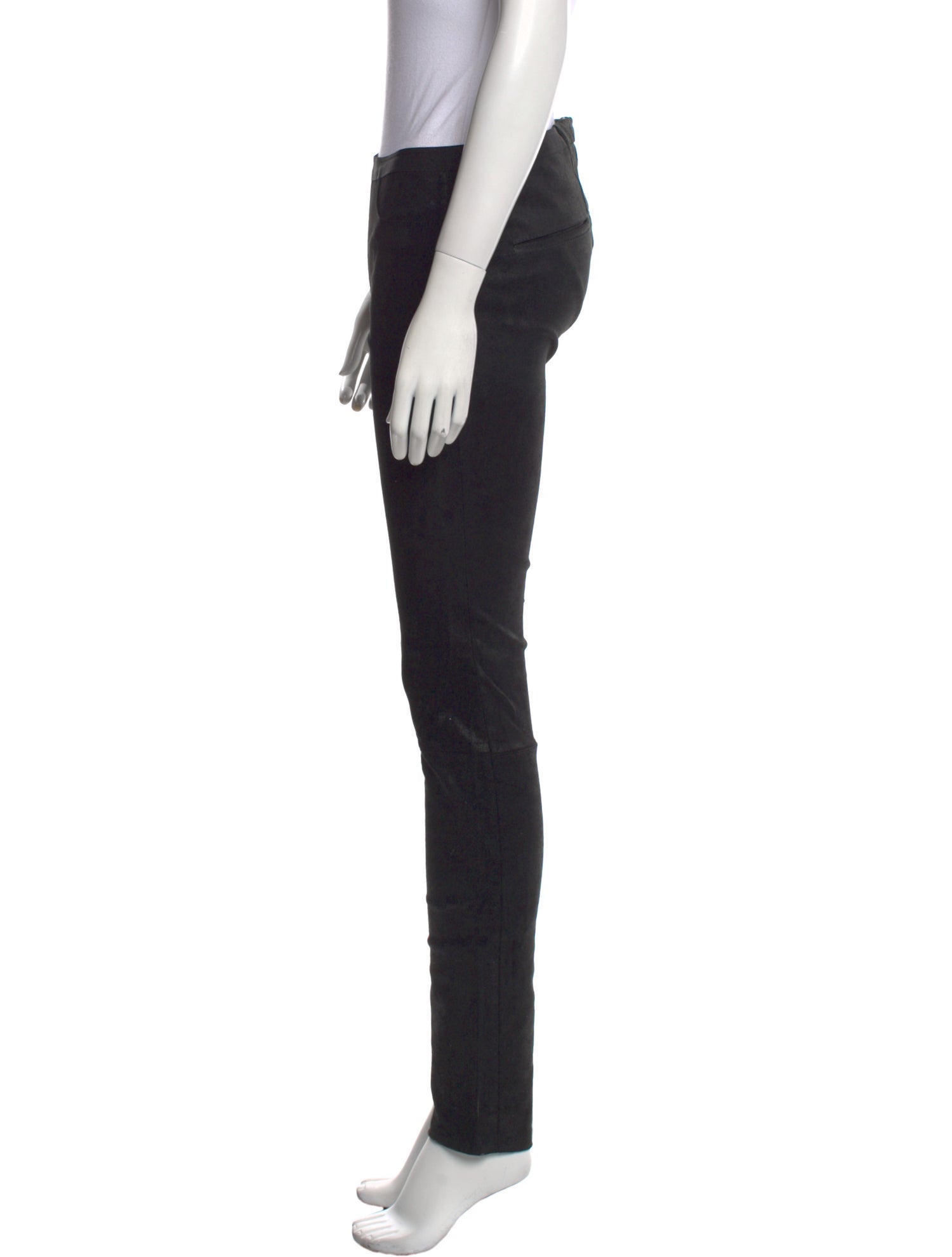 Helmut Lang Lamb Leather Skinny Leg Pants