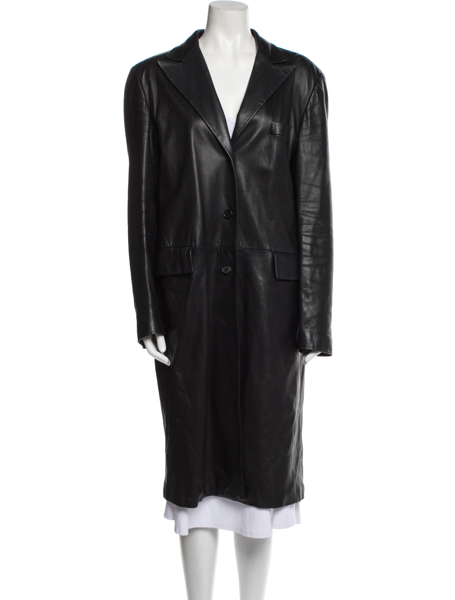 Helmut Lang Vintage Leather Coat