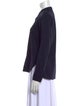 Helmut Lang Mock Neck Long Sleeve Button-Up Top