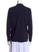 Helmut Lang Mock Neck Long Sleeve Button-Up Top