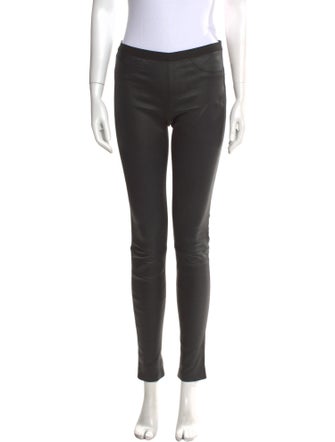 Helmut Lang Leather Skinny Leg Pants