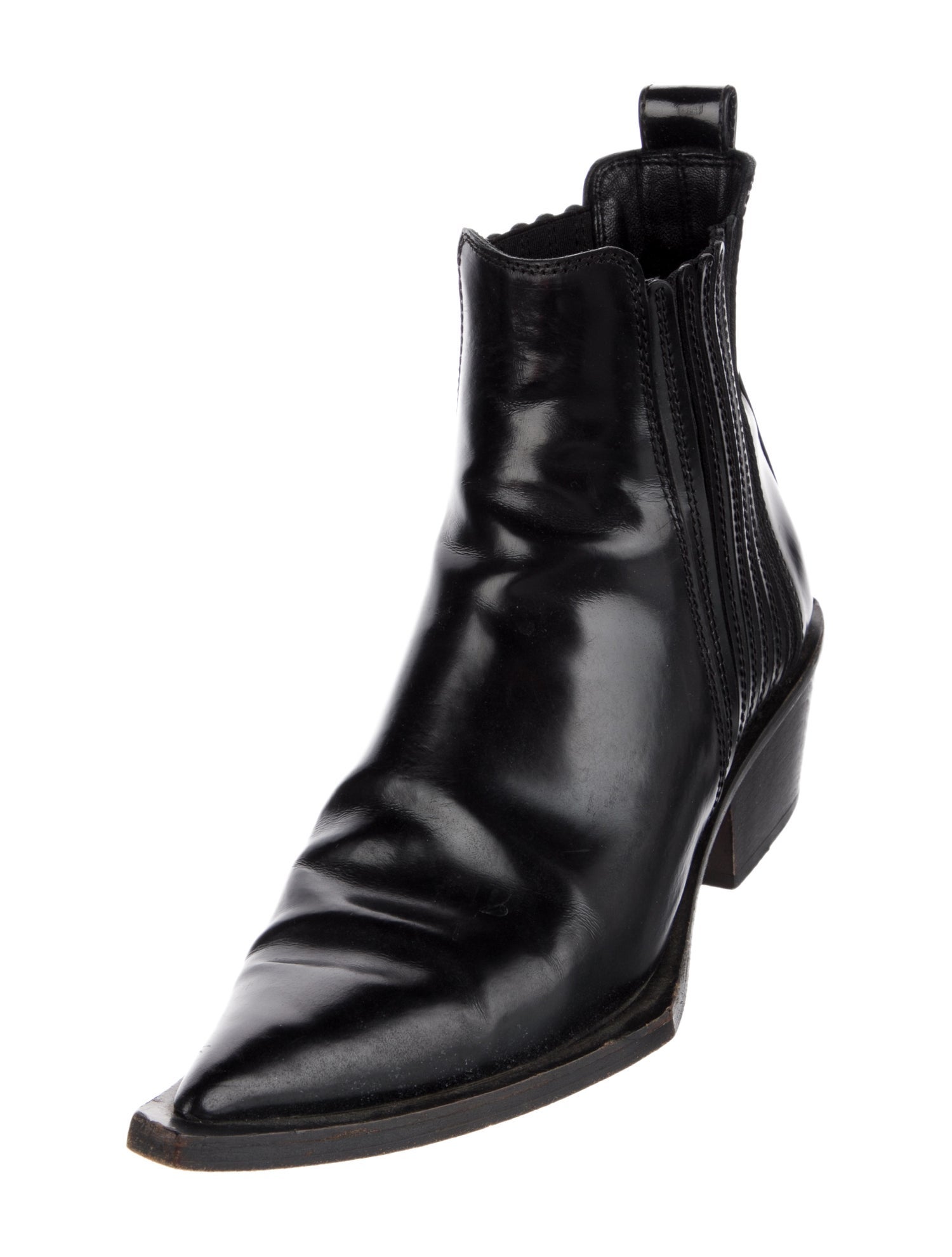 Helmut Lang Leather Western Boots