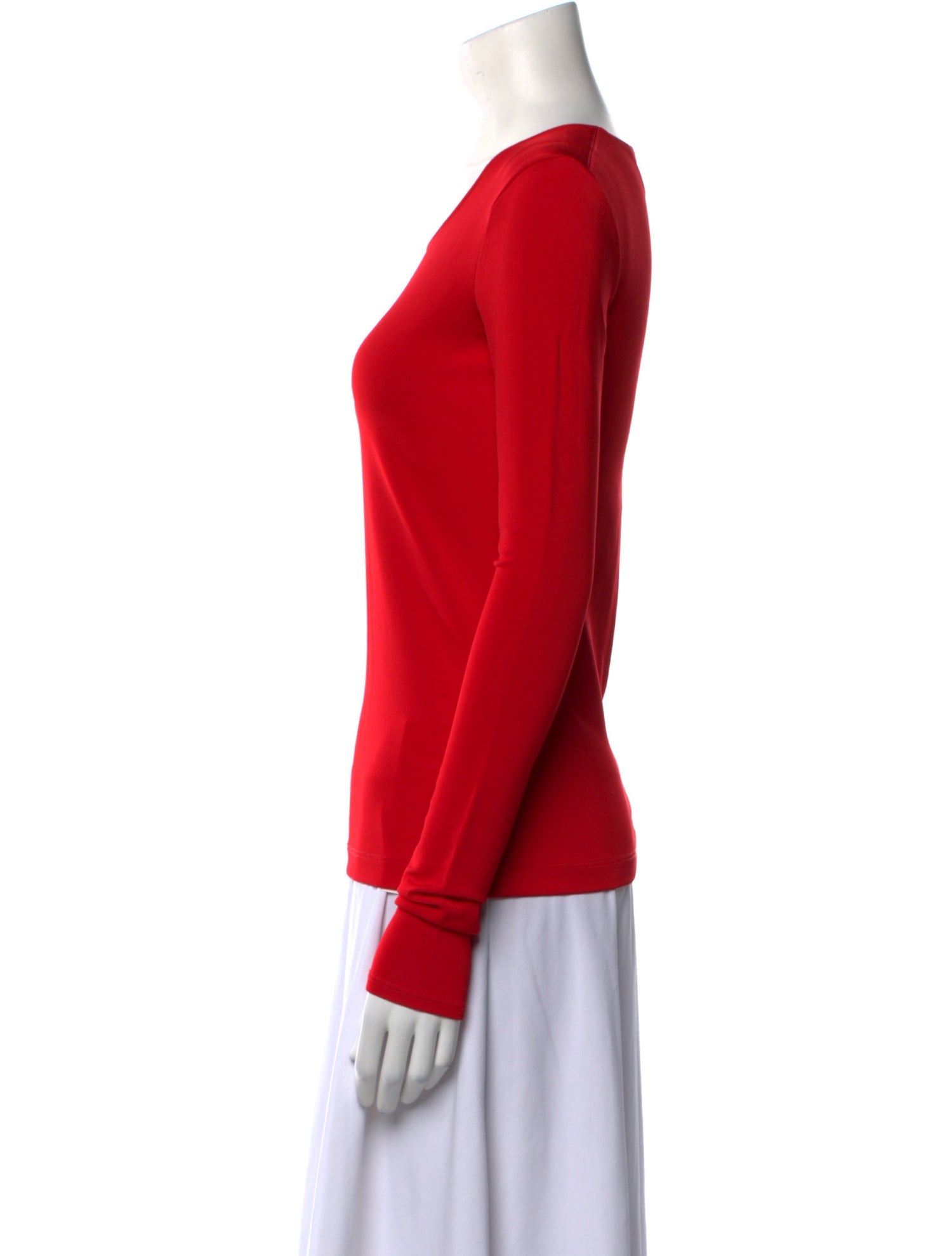 Helmut Lang Scoop Neck Long Sleeve Top