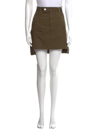 Helmut Lang Distressed Accents Mini Skirt