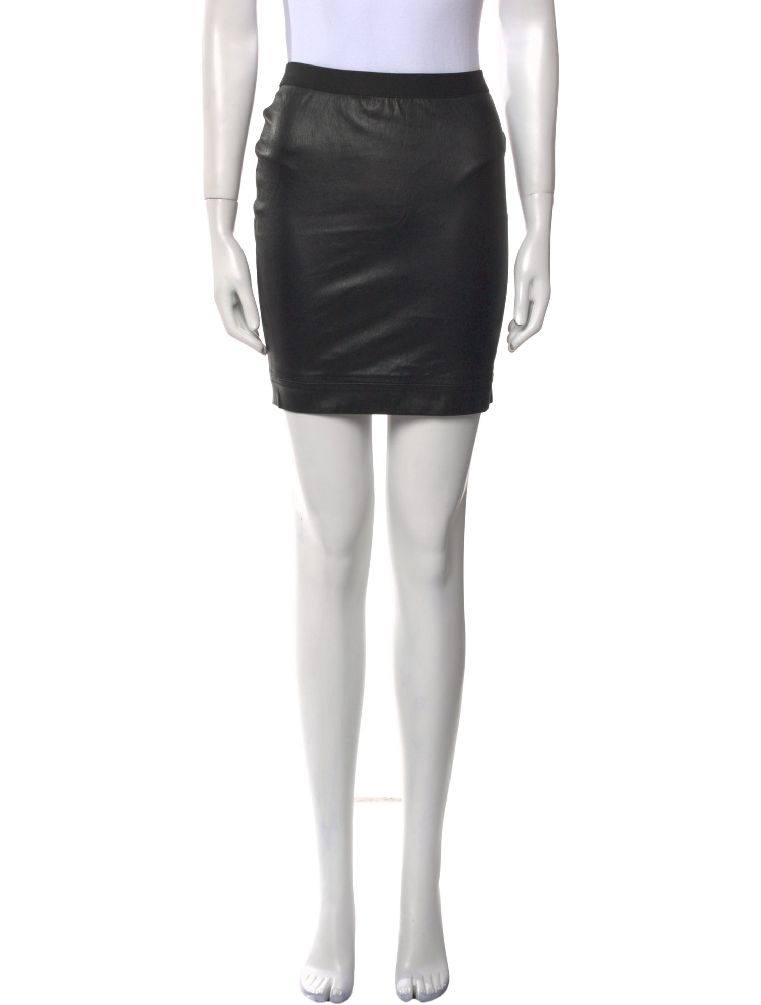 Helmut Lang Lamb Leather Mini Skirt