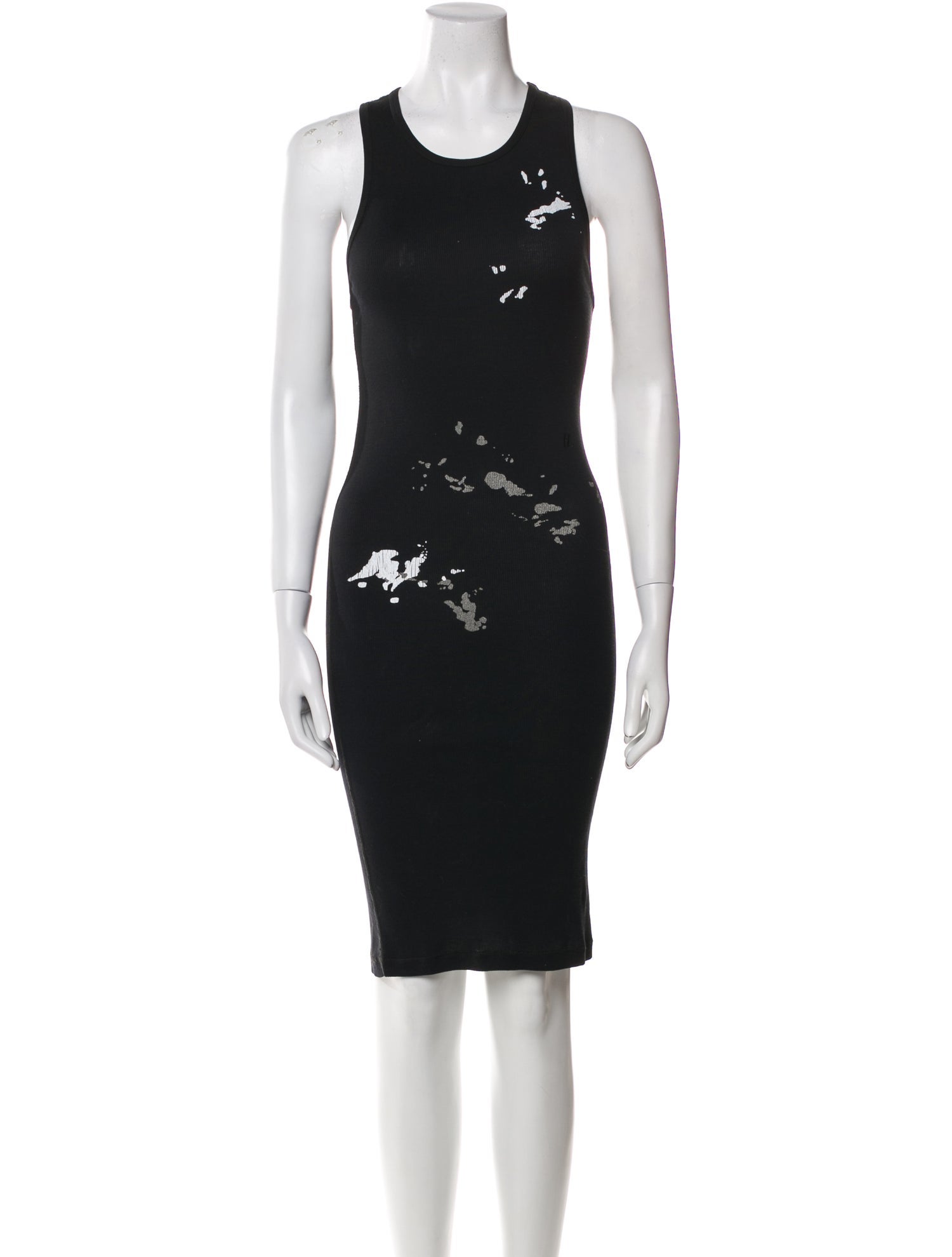 Helmut Lang Printed Knee-Length Dress