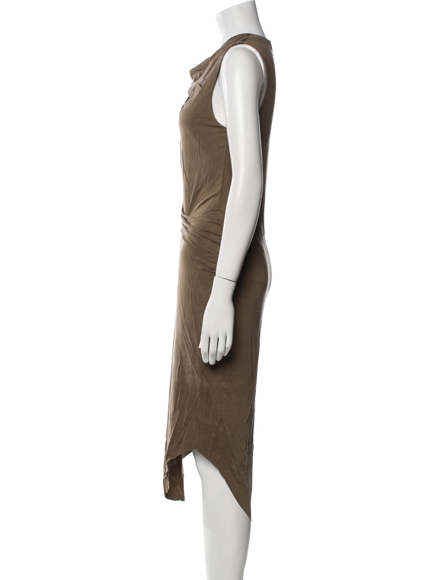 Helmut Lang Cowl Neck Midi Length Dress