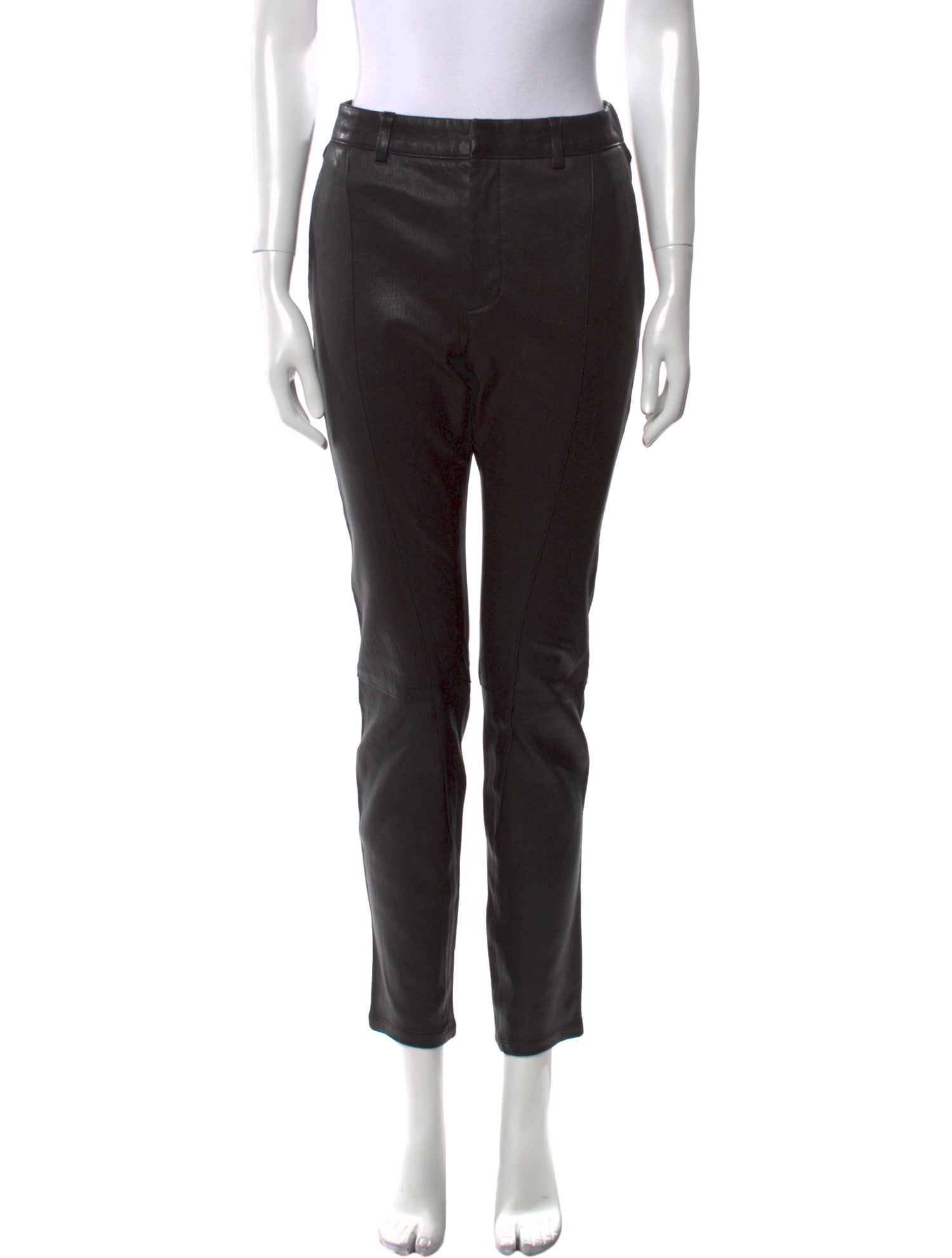 Helmut Lang Lamb Leather Skinny Leg Pants
