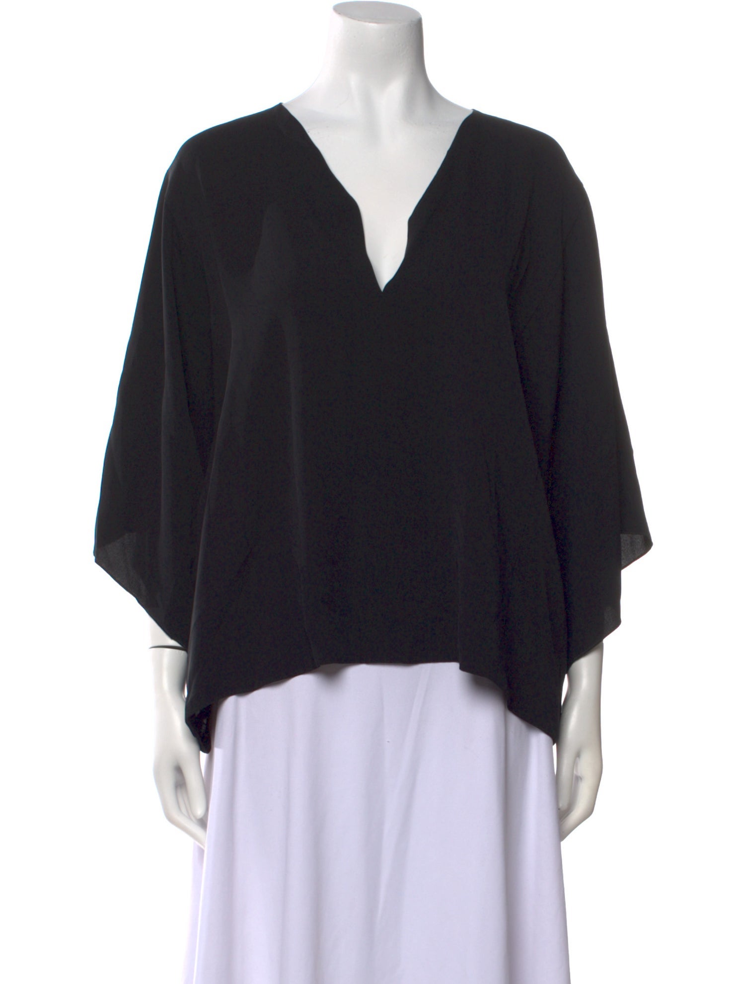 Helmut Lang Silk V-Neck Blouse