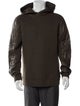Helmut Lang Lamb Leather Crew Neck Hoodie