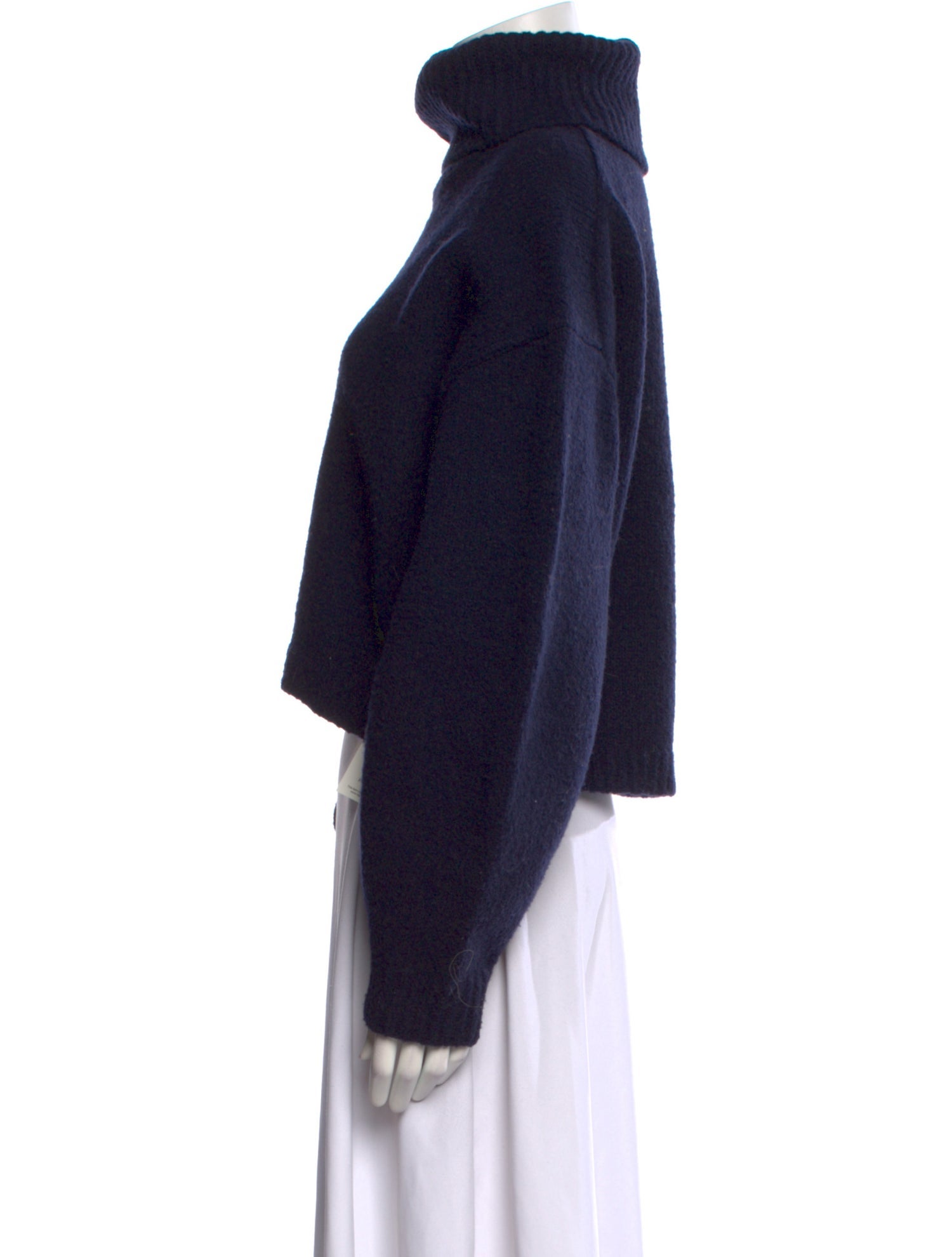 Helmut Lang Merino Wool Mock Neck Sweater