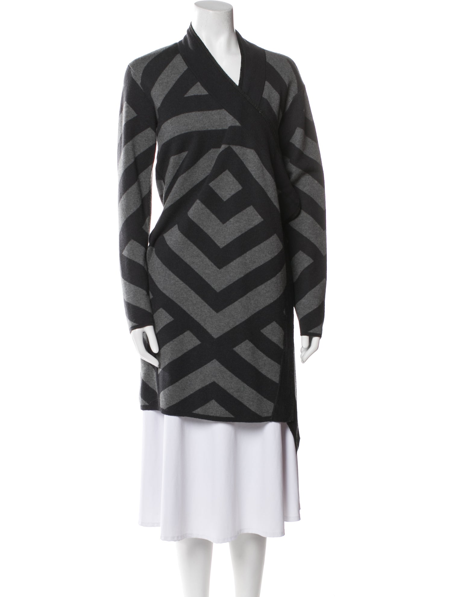 Helmut Lang Merino Wool Striped Robe