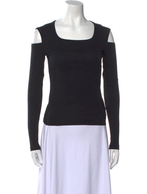 Helmut Lang Square Neckline Long Sleeve Top
