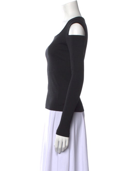 Helmut Lang Square Neckline Long Sleeve Top