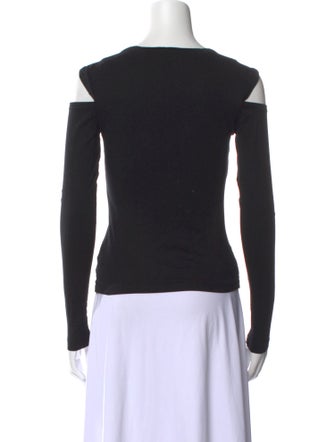 Helmut Lang Square Neckline Long Sleeve Top