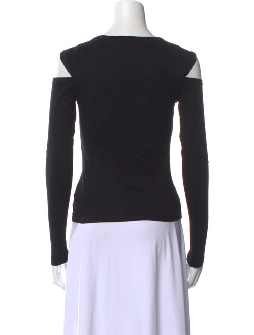 Helmut Lang Square Neckline Long Sleeve Top