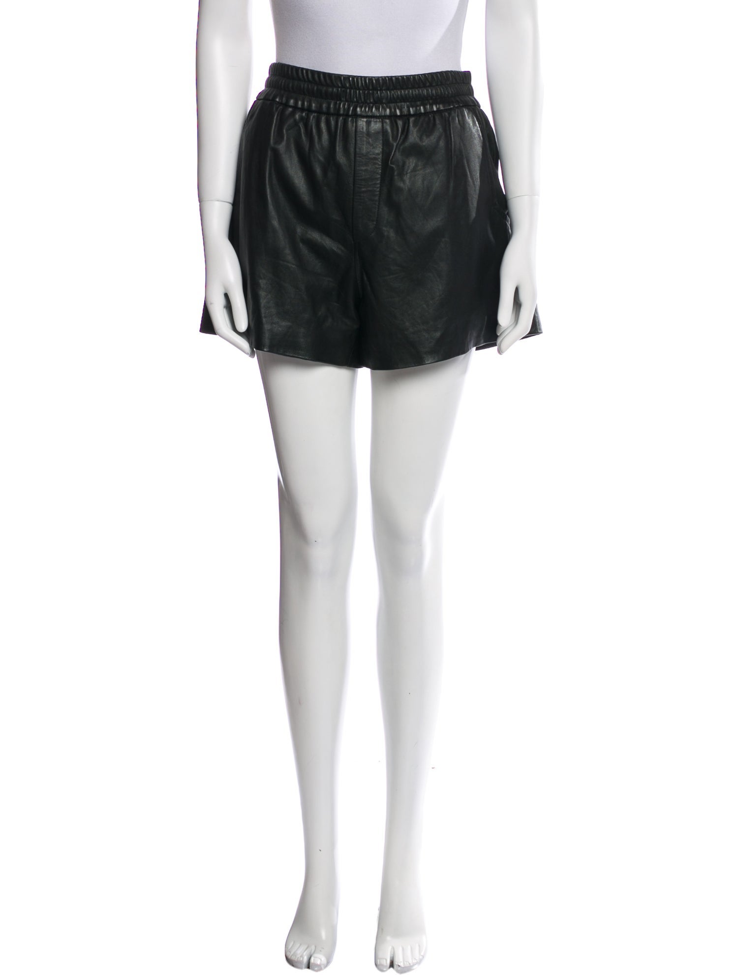 Helmut Lang Lamb Leather Mini Shorts