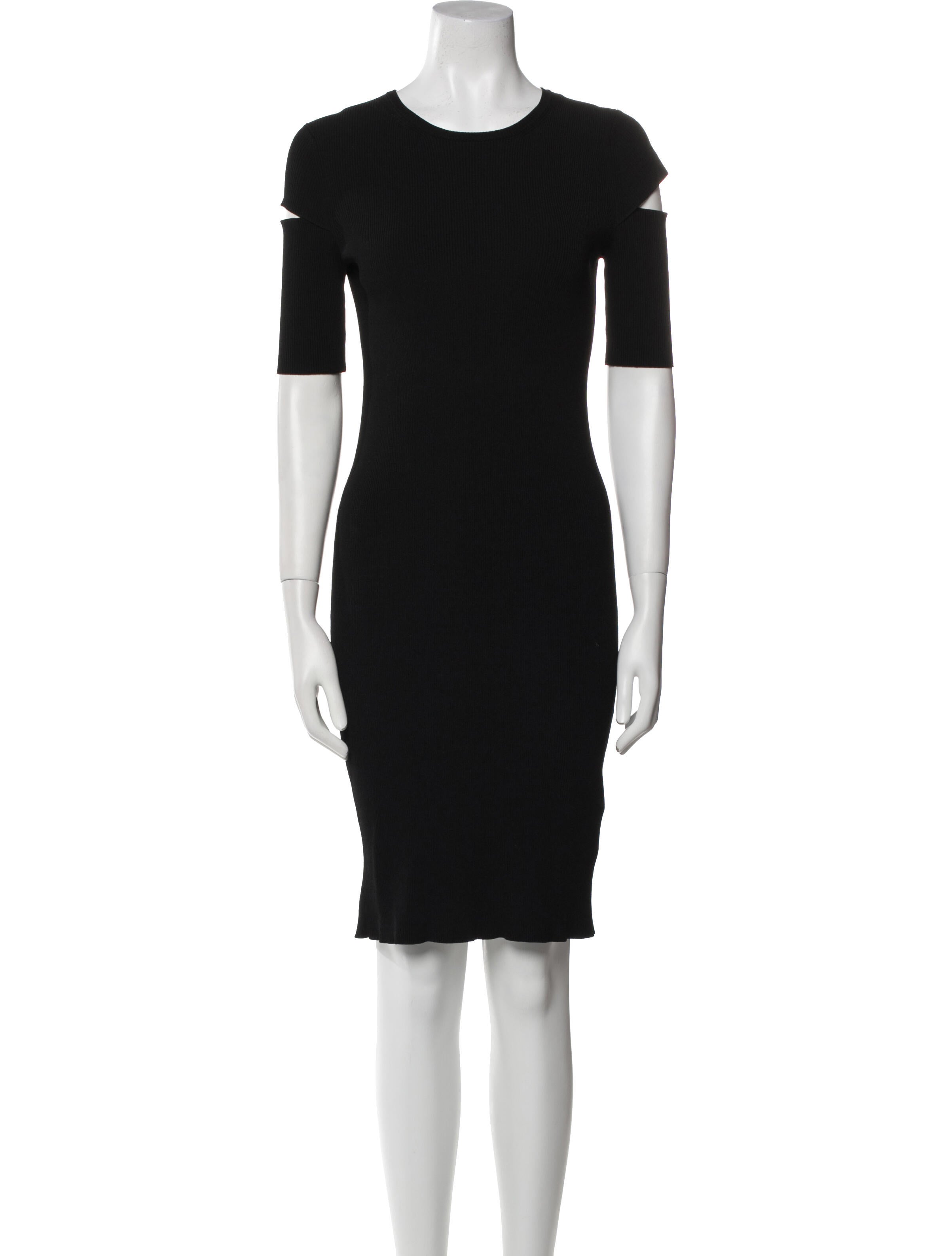 Helmut Lang Crew Neck Knee-Length Dress