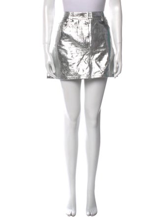 Helmut Lang Leather Mini Skirt