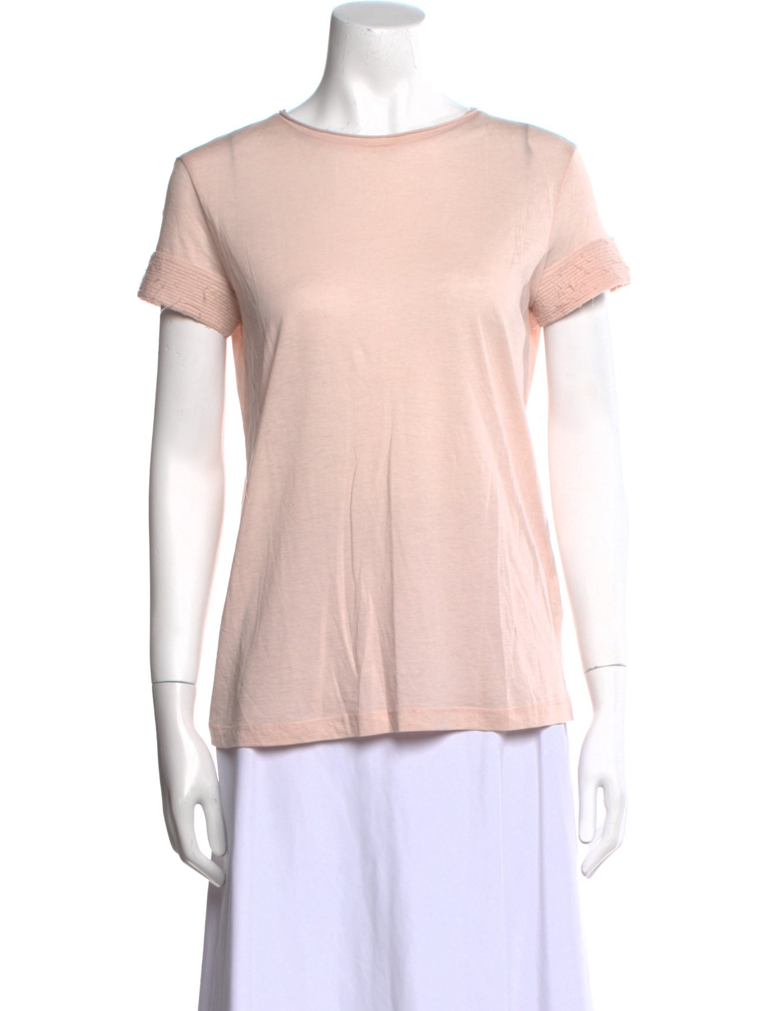 Helmut Lang Bateau Neckline Short Sleeve T-Shirt