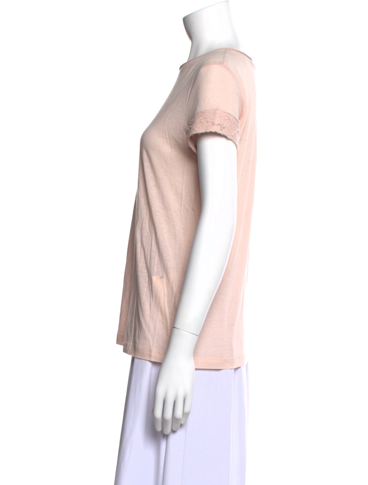 Helmut Lang Bateau Neckline Short Sleeve T-Shirt