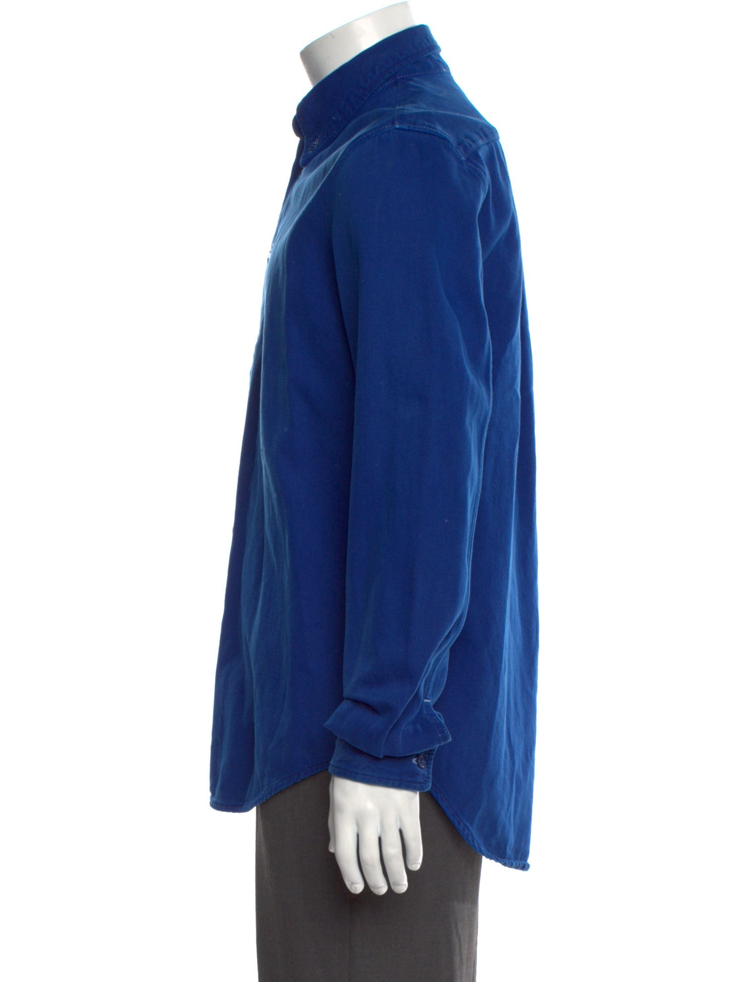 Helmut Lang Colorblock Pattern Long Sleeve Shirt