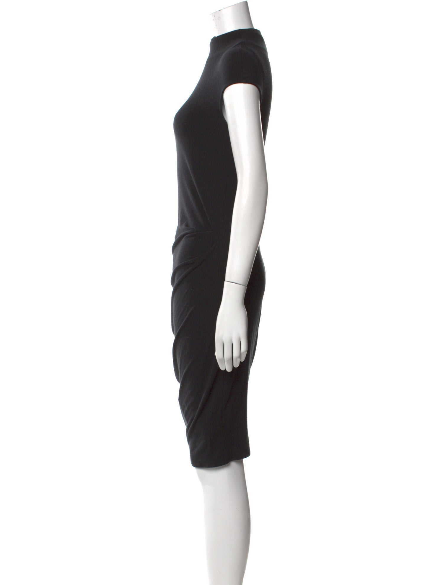 Helmut Lang Mock Neck Knee-Length Dress