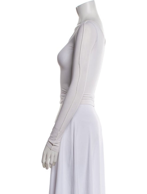 Helmut Lang Scoop Neck Long Sleeve Crop Top