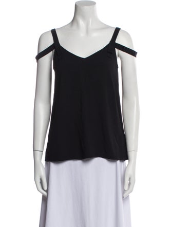 Helmut Lang V-Neck Short Sleeve Top
