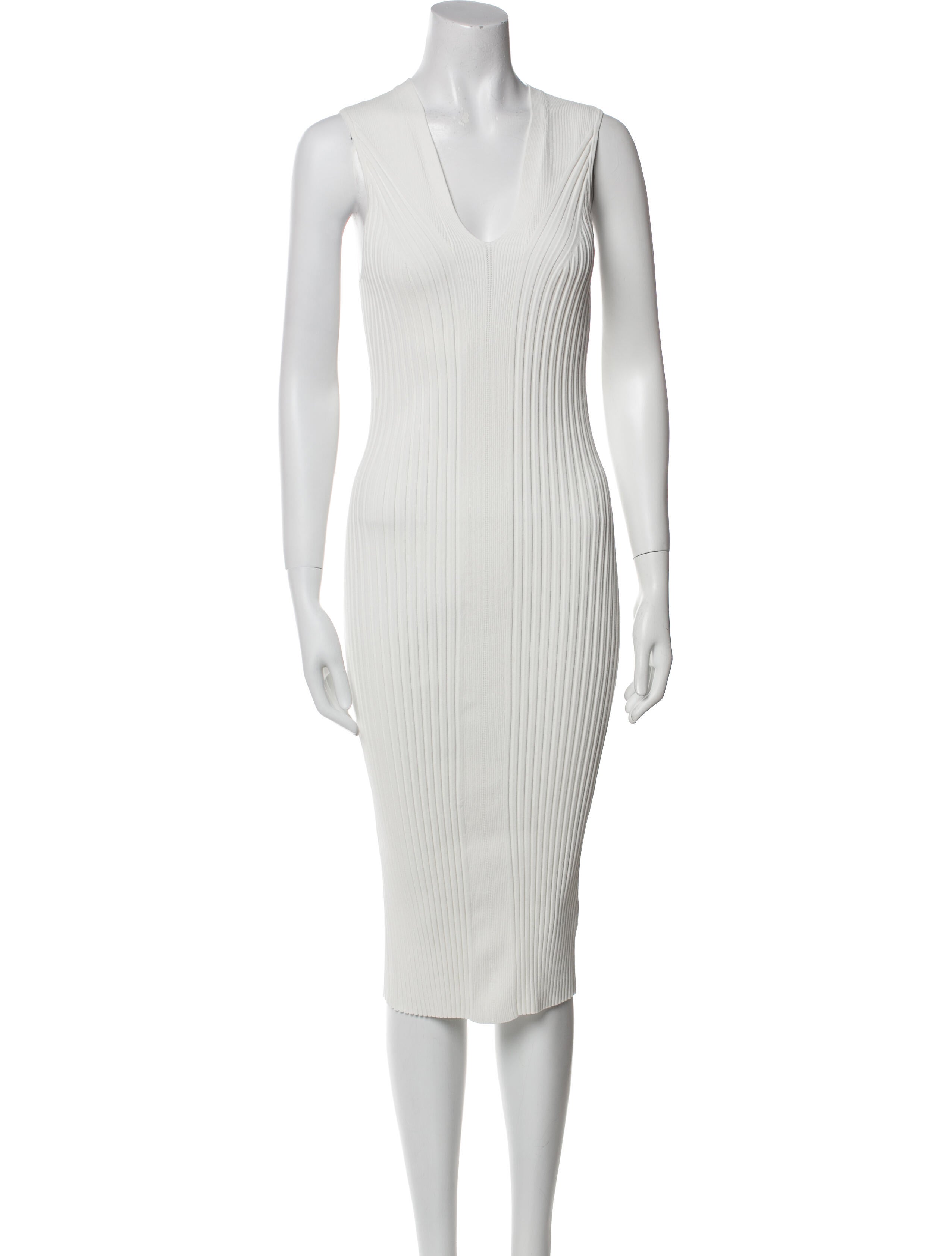 Helmut Lang V-Neck Midi Length Dress