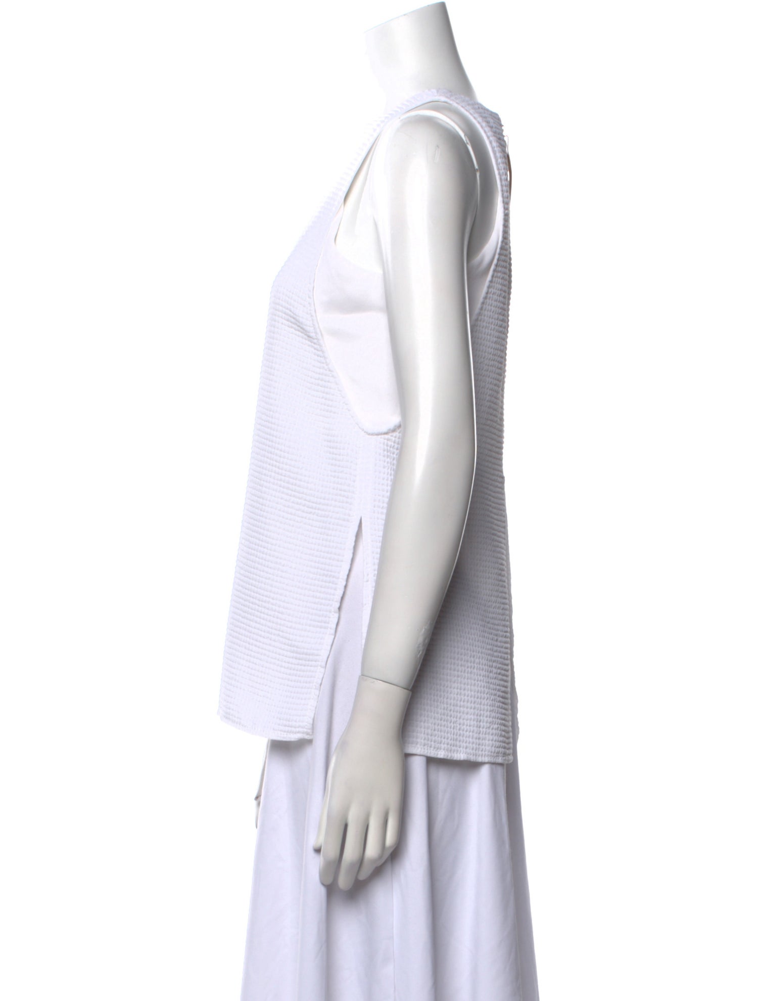 Helmut Lang Crew Neck Sleeveless Top